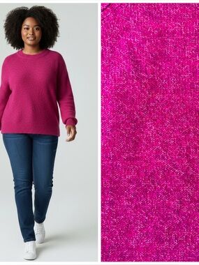 NWOT CECE Fuchsia Long Sleeve Sweater